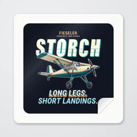 Thumbnail for Fieseler Fi 156C Storch - Cartoon - Square Sticker - Peel