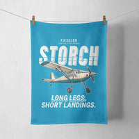 Thumbnail for Fieseler Fi 156C Storch - Cartoon - Towel - Turquoise