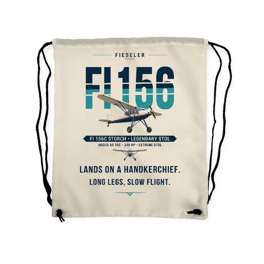 Fieseler Fi 156C Storch - Drawstring Bag - Original - Beige