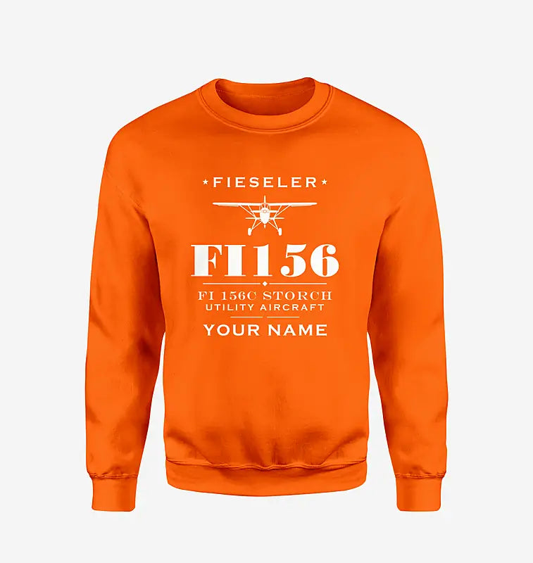 Fieseler Fi 156C Storch - Heritage + Name - Sweatshirt - Orange