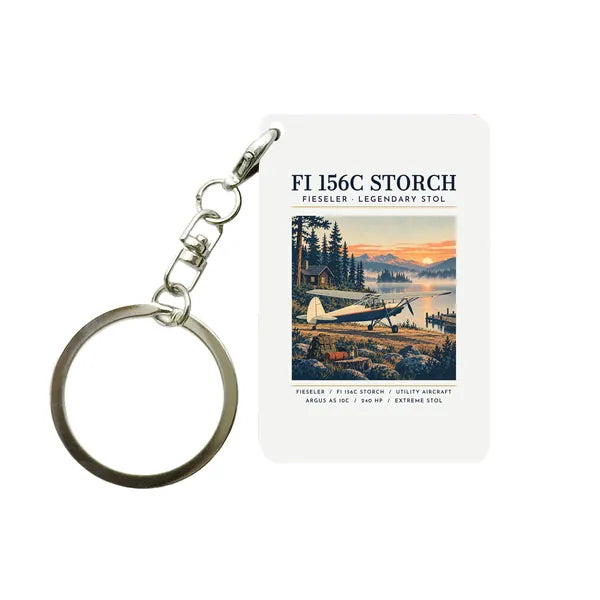 Fieseler Fi 156C Storch - Poster - Key Chain - White