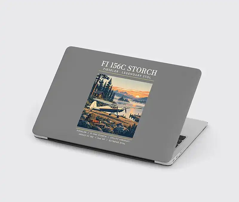 Fieseler Fi 156C Storch - Poster - MacBook Case - Gray