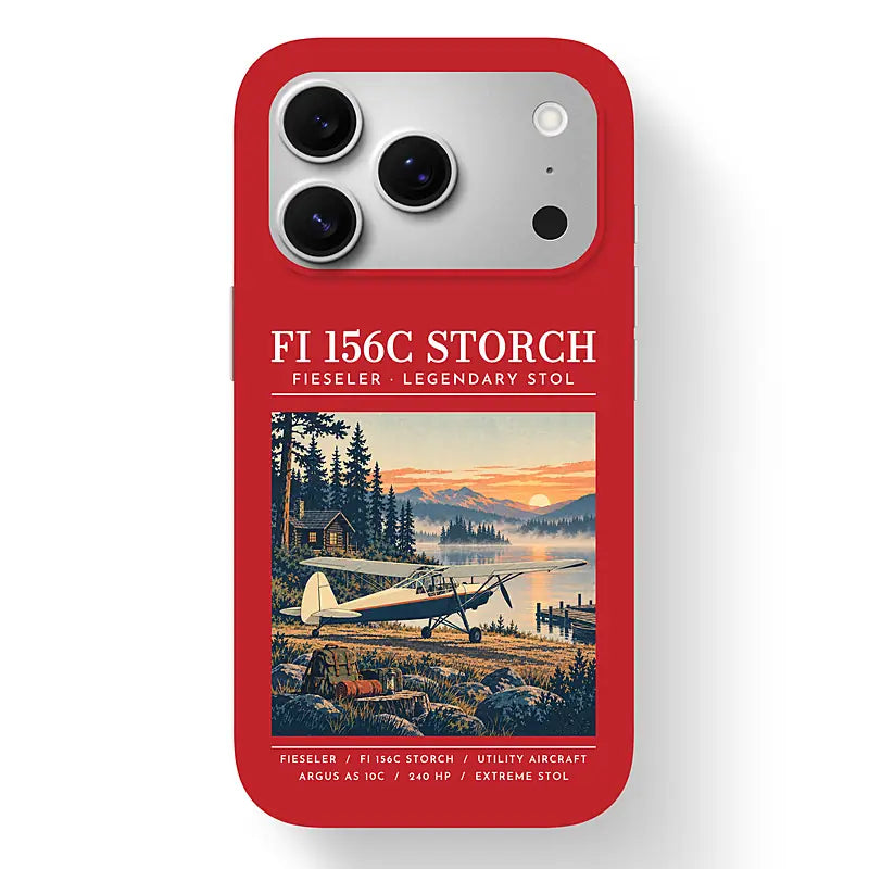 Fieseler Fi 156C Storch - Poster - MagSafe iPhone 17 Pro - Red