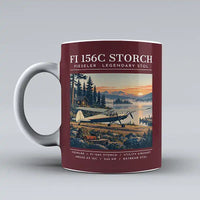 Thumbnail for Fieseler Fi 156C Storch - Poster - Mug - Dark Red
