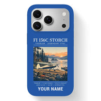 Thumbnail for Fieseler Fi 156C Storch - Poster + Name - MagSafe iPhone 17 Pro - Blue
