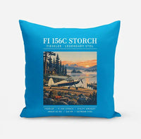 Thumbnail for Fieseler Fi 156C Storch - Poster - Pillow - Turquoise