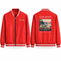 Thumbnail for Fieseler Fi 156C Storch Stylish Jackets - Baseball Collar - Poster - Red