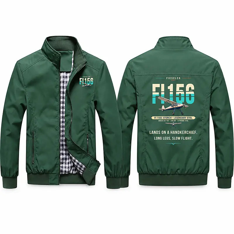Fieseler Fi 156C Storch Stylish Jackets - Stand Collar - Original - Green