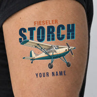 Thumbnail for Fieseler Fi 156C Storch - Tattoo - Cartoon + Name - Man