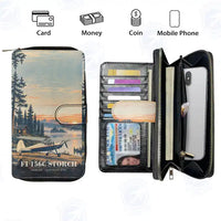 Thumbnail for Fieseler Fi 156C Storch Leather Wallets - Zip Long Wallet - 3D