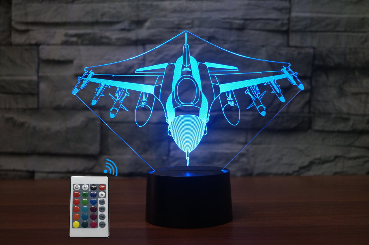 Fighting Falcon F16 Designed 3D Lamps