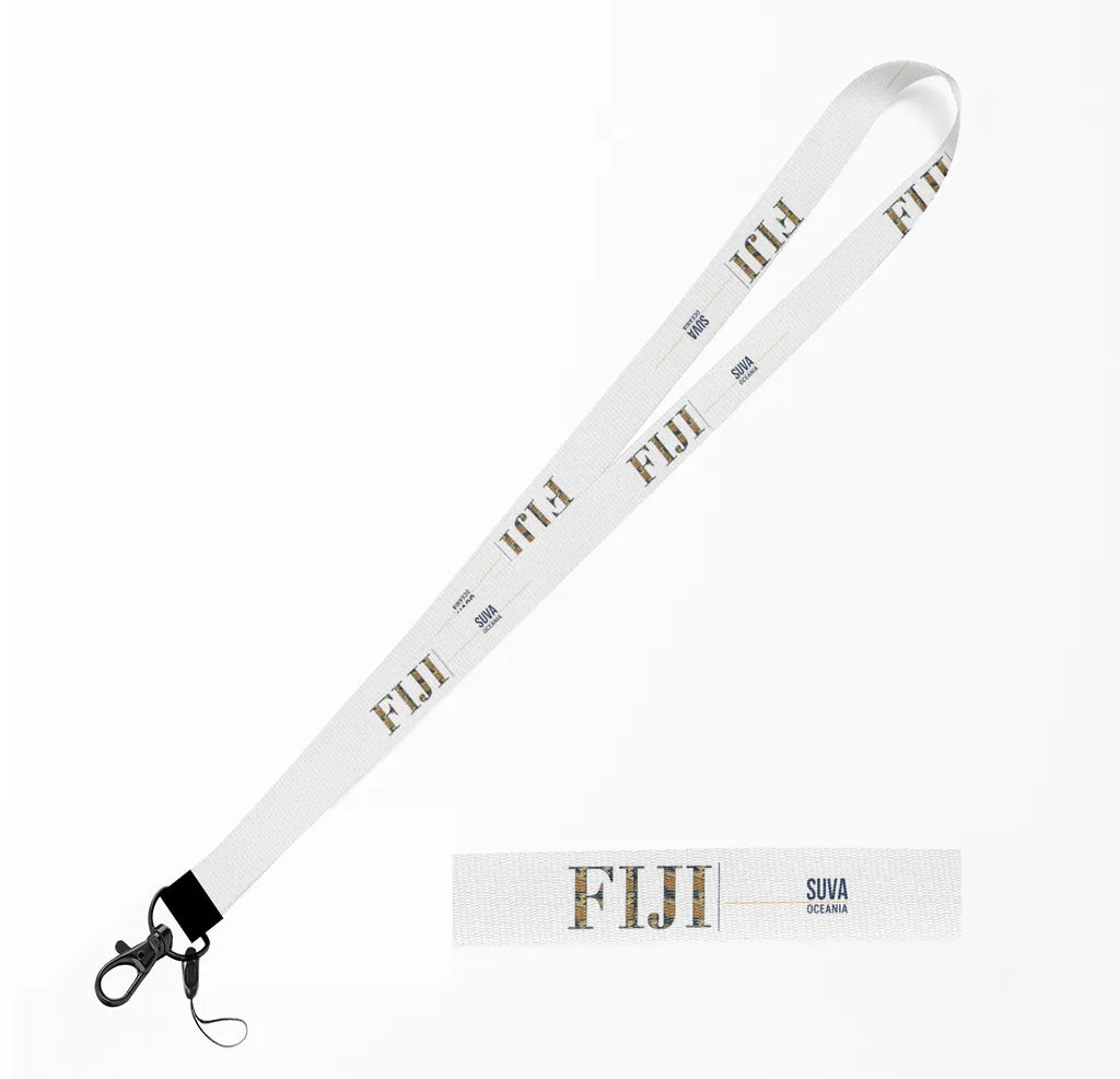 Fiji Country Series lanyard - white