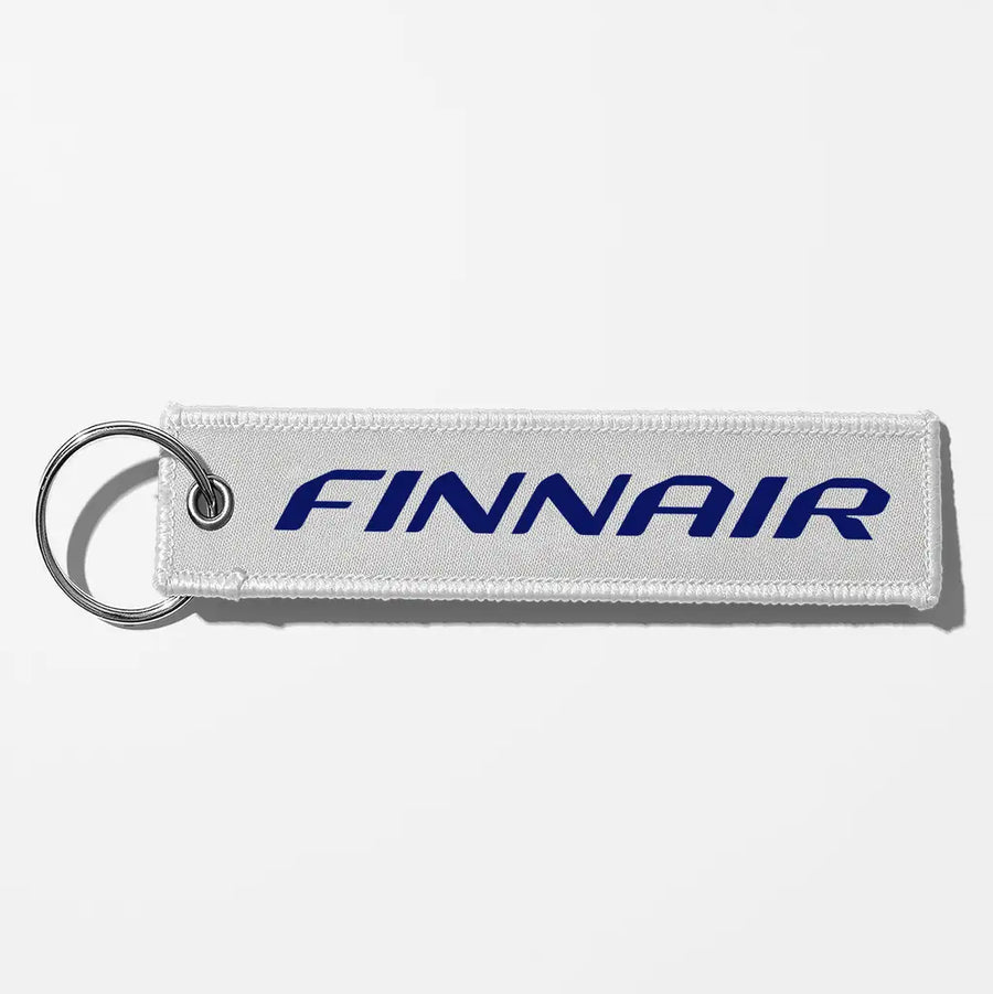 Finnair Airlines Crew & Staff Tag Key Chains - White