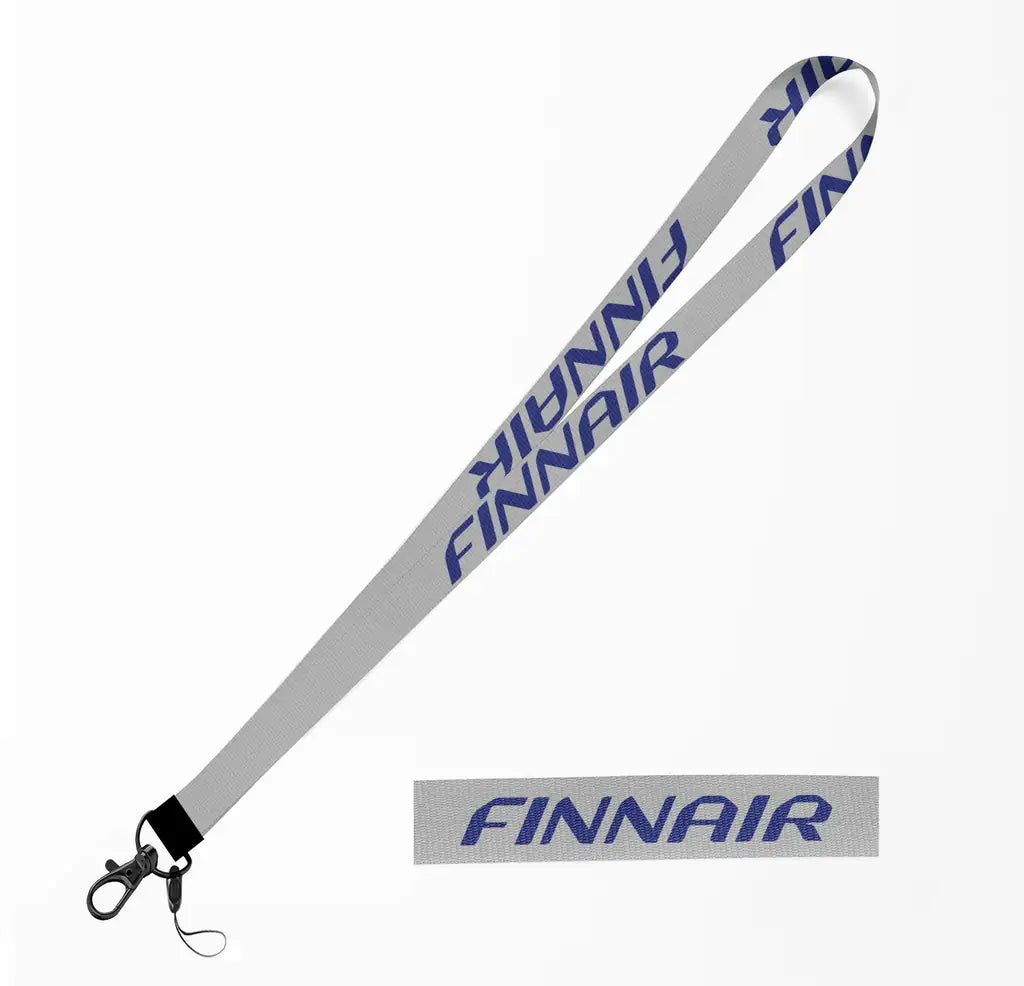 Finnair Airlines lanyard - light gray
