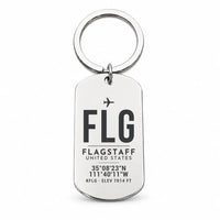 Thumbnail for Flagstaff Pulliam Airport FLG - Key Chain - Original Design - Silver