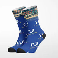 Thumbnail for Flagstaff Pulliam Airport (FLG) - Socks - Royal Blue + Name