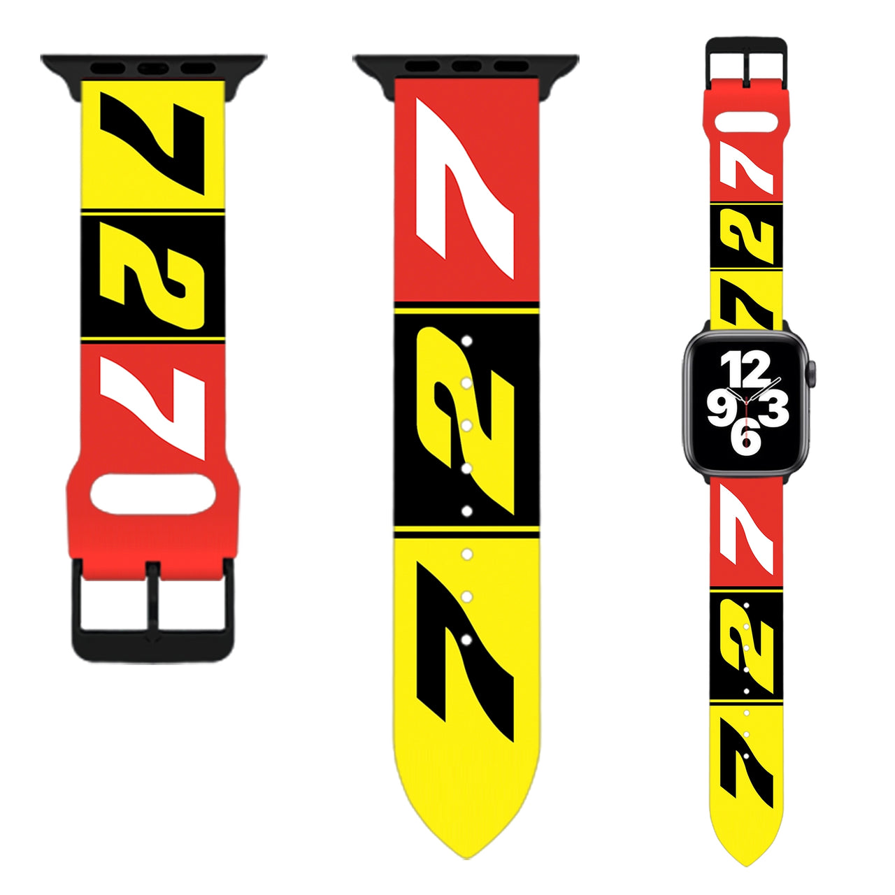 Flat Colourful 727 Designed Soft Silicone Apple Watch Bands