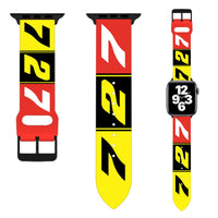 Thumbnail for Flat Colourful 727 Designed Soft Silicone Apple Watch Bands