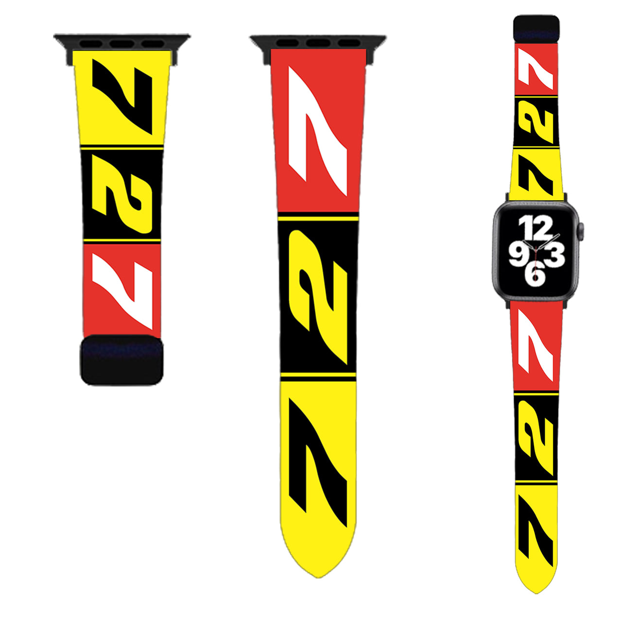 Flat Colourful 727 Designed Soft Silicone Apple Watch Bands