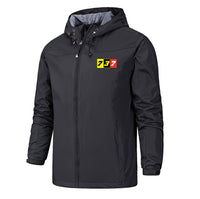 Thumbnail for Flat Colourful 737 Designed Rain Jackets & Windbreakers