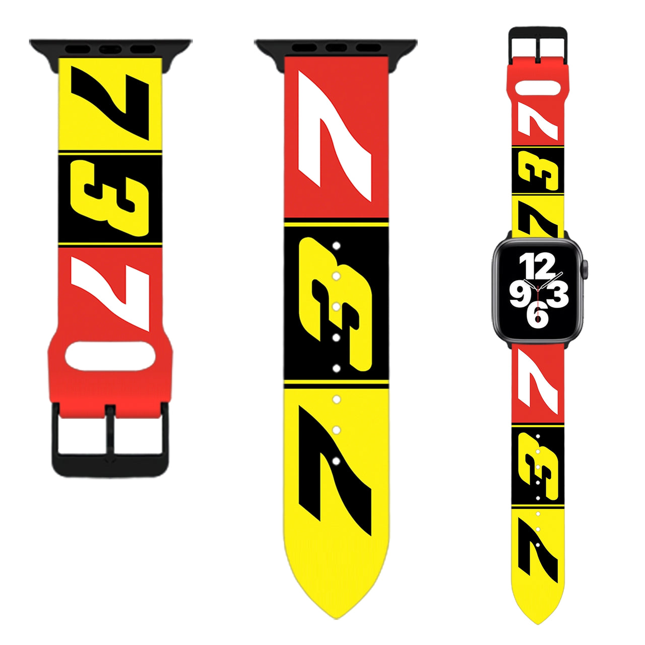 Flat Colourful 737 Designed Soft Silicone Apple Watch Bands