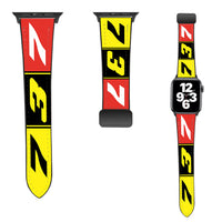 Thumbnail for Flat Colourful 737 Designed Leather Apple Watch Straps