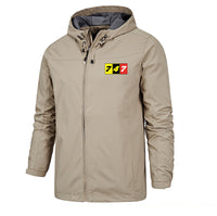 Thumbnail for Flat Colourful 747 Designed Rain Jackets & Windbreakers
