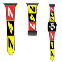 Thumbnail for Flat Colourful 747 Designed Leather Apple Watch Straps