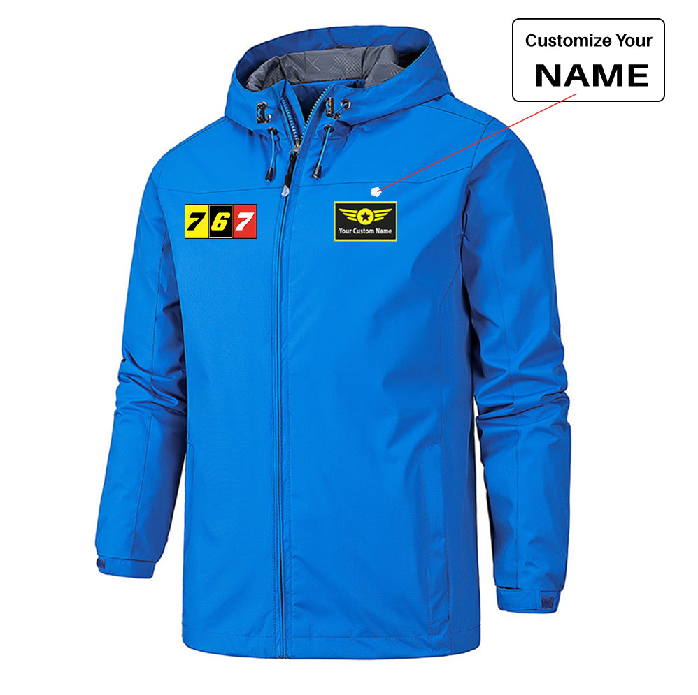 Flat Colourful 767 Designed Rain Jackets & Windbreakers