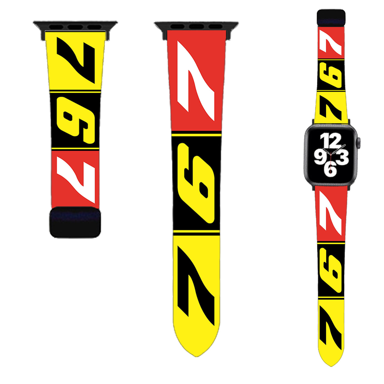 Flat Colourful 767 Designed Soft Silicone Apple Watch Bands