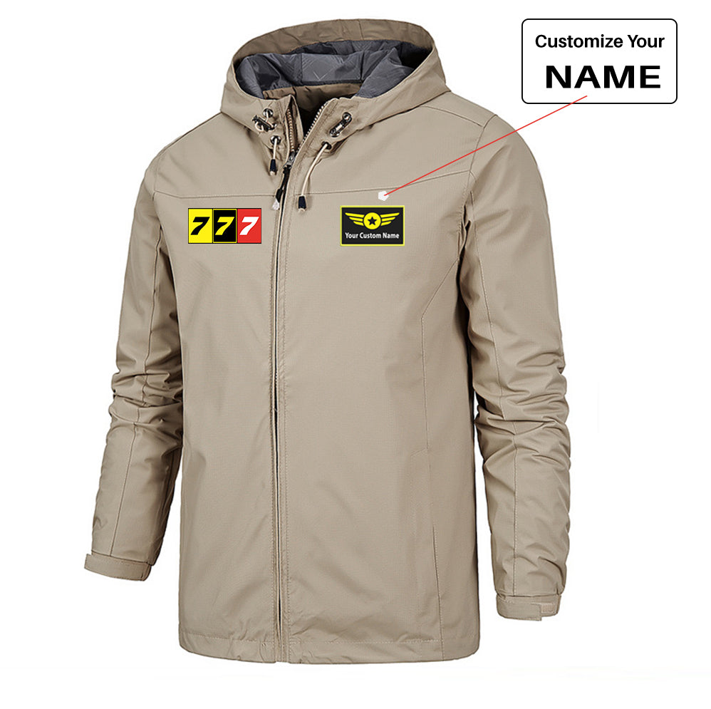 Flat Colourful 777 Designed Rain Jackets & Windbreakers