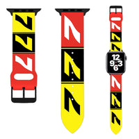 Thumbnail for Flat Colourful 777 Designed Soft Silicone Apple Watch Bands
