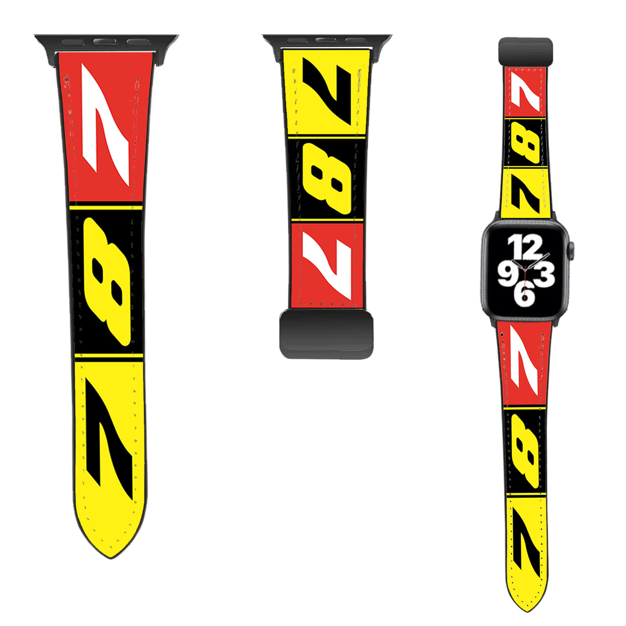 Flat Colourful 787 Designed Leather Apple Watch Straps