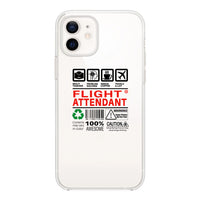 Thumbnail for Flight Attendant Label Designed Transparent Silicone iPhone Cases