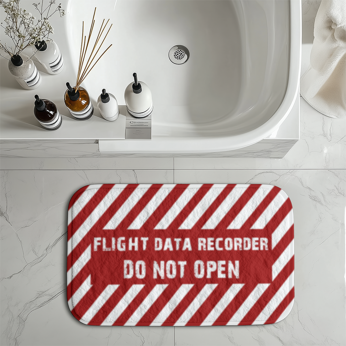 Flight Data Recorder Designed Bath Mats