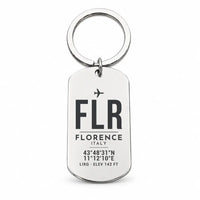 Thumbnail for Florence Airport FLR - Key Chain - Original Design - Silver