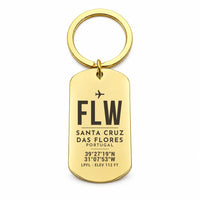 Thumbnail for Flores Airport FLW - Key Chain - Original Design - Gold