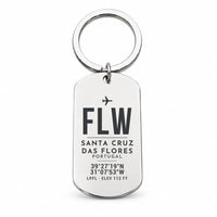 Thumbnail for Flores Airport FLW - Key Chain - Original Design - Silver