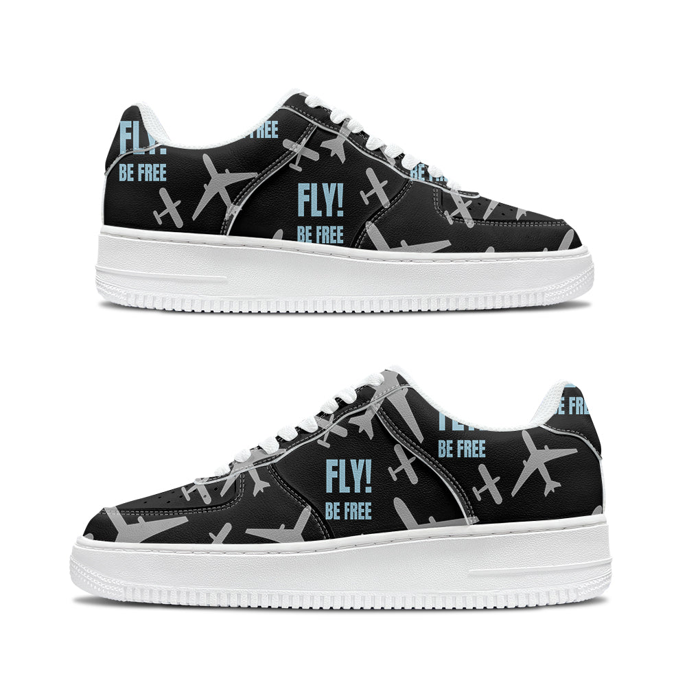Fly Be Free Black Designed Low Top Sport Sneakers & Shoes