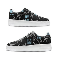 Thumbnail for Fly Be Free Black Designed Low Top Sport Sneakers & Shoes