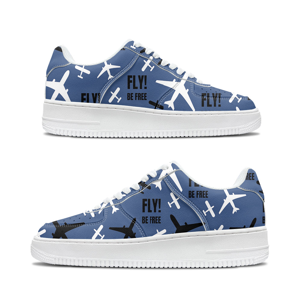 Fly Be Free Blue Designed Low Top Sport Sneakers & Shoes