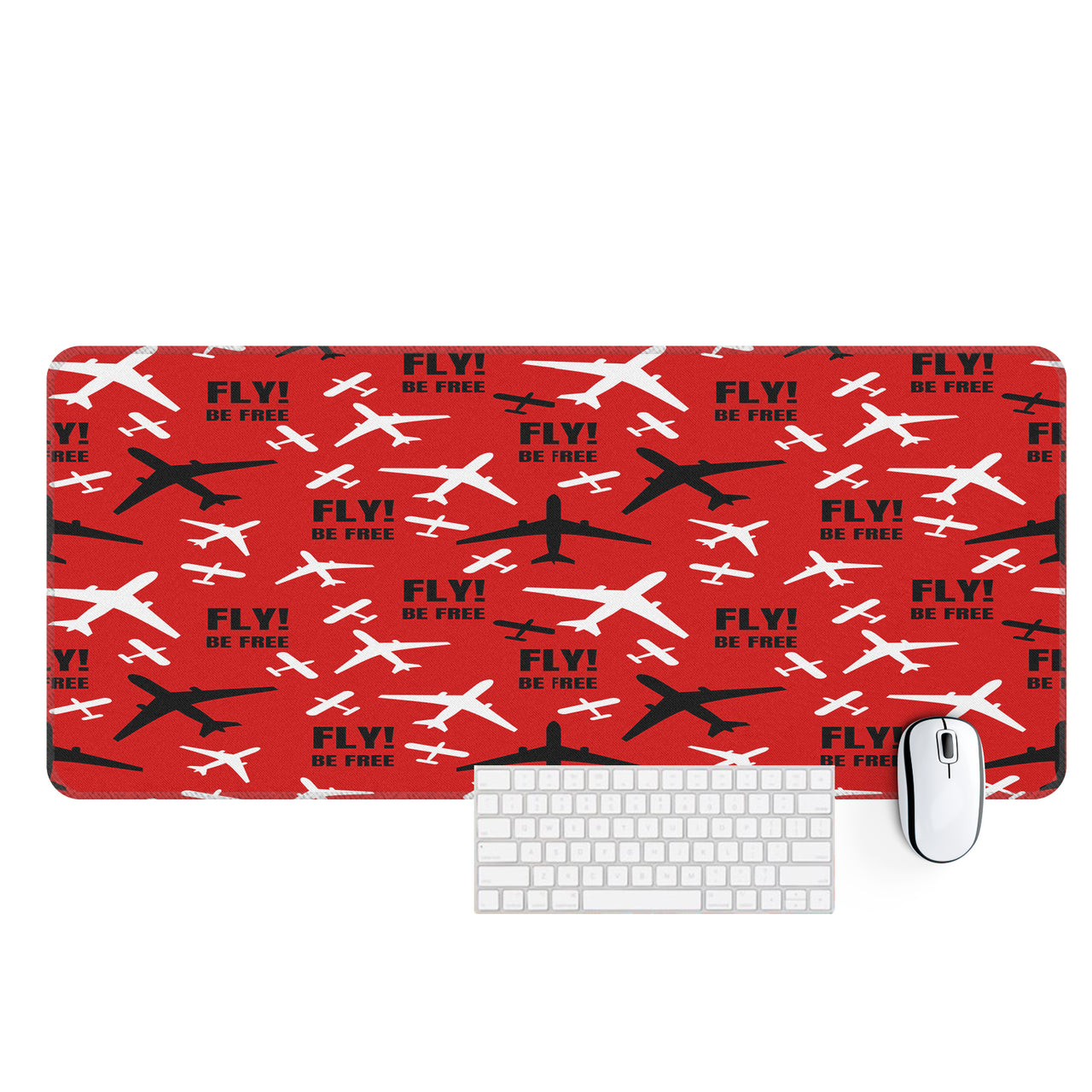 Fly Be Free Red Designed Desk Mats
