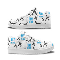 Thumbnail for Fly Be Free White Designed Fashion Low Top Sneakers & Shoes