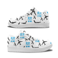 Thumbnail for Fly Be Free White Designed Fashion Low Top Sneakers & Shoes