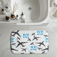 Thumbnail for Fly Be Free White Designed Bath Mats