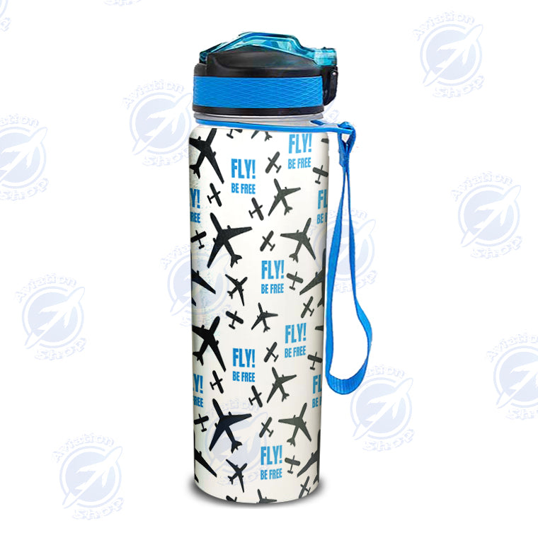 Fly Be Free White Designed Sports Kettles