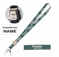 Thumbnail for FlySafair seat belt lanyard - dark green with name