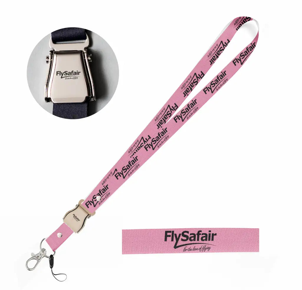 FlySafair seat belt lanyard - pink