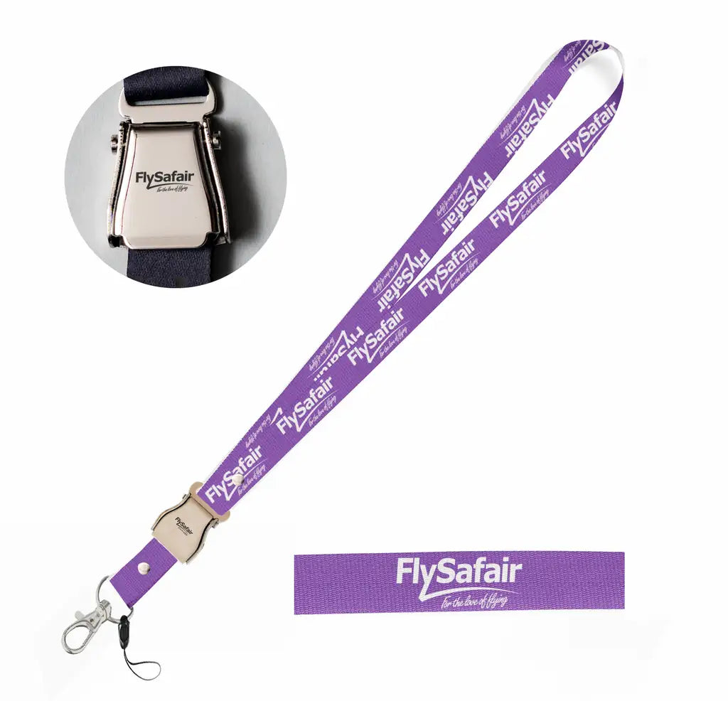FlySafair seat belt lanyard - purple