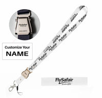 Thumbnail for FlySafair seat belt lanyard - white with name